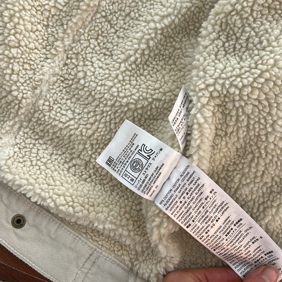 Levis sherpa lined jacket coat shacket medium corduroy trucker - Picture 8 of 11